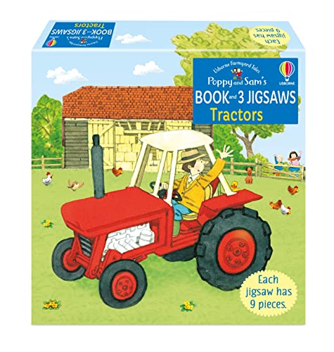 Poppy and Sam's Book and 3 Jigsaws: Tractors: Poppy and Sam Tractors (Farmyard Tales Poppy and Sam) von Usborne Publishing Ltd
